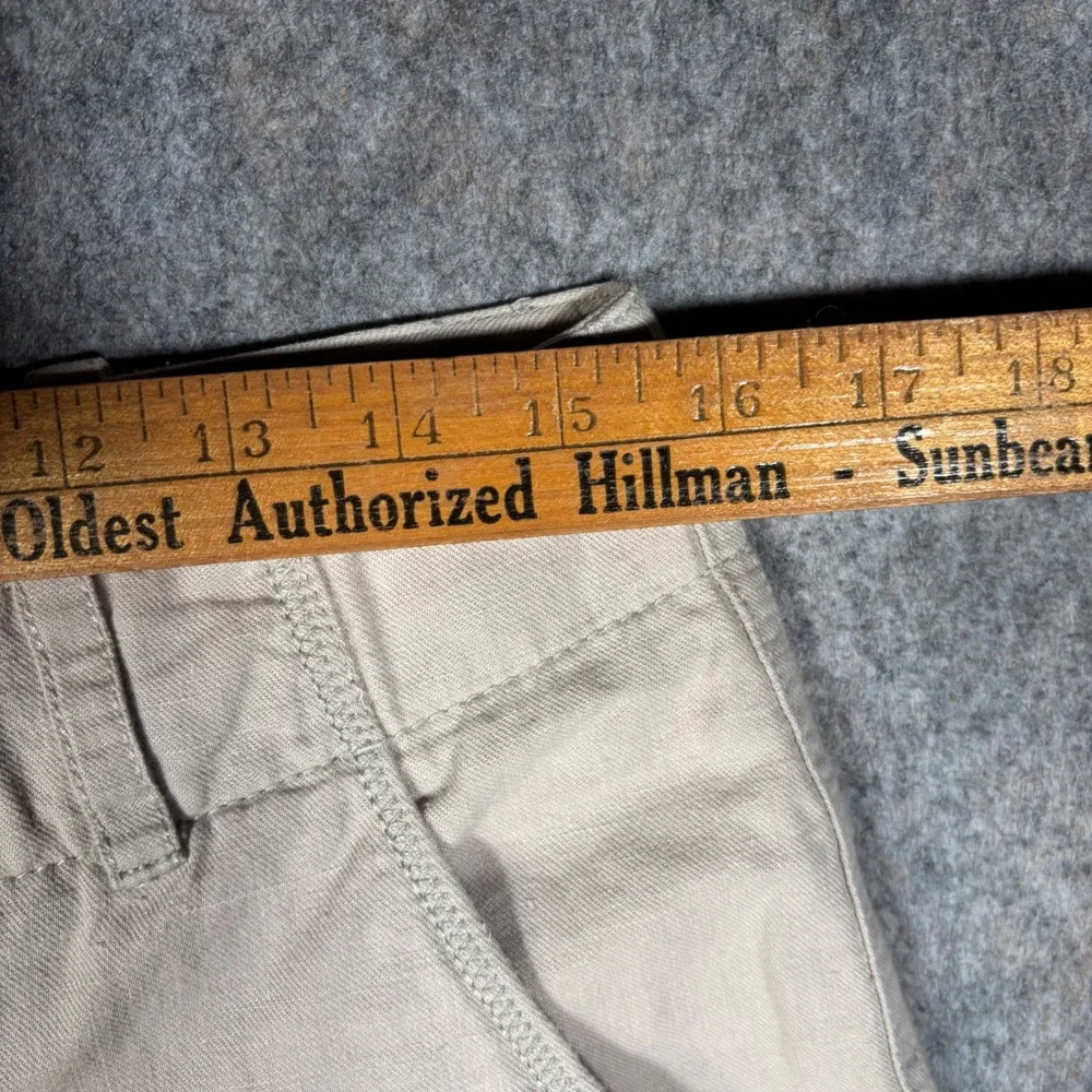 Banana‎ Republic Cargo Capris Womens 6 Tan Linen Blend Martin Fit Cropped Pants